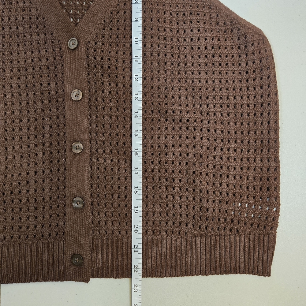 NWT A New Day Chocolate Open Knit Sleeveless Sweater XXL - Picture 13 of 13
